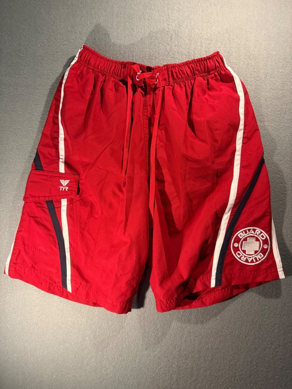 TYR Lifeguard Red Swim Trunks Medium